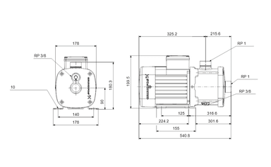 Grundfos CM3-11 Çok Kademeli Santrifüj Pompa (AQQE)