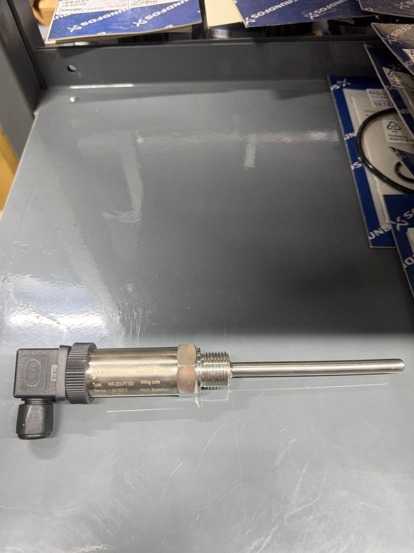 Gama Sensör WR-203 PT100 Sıcaklık Sensörü – 0–100 °C, 0–10 V