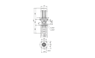 Grundfos MTR45-4/3 A-F-N-HUUV Tank Tipi Dikey Çok Kademeli Pompa (3x400V)
