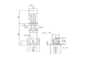 Grundfos CRN 1-36 A-FGJ-G-E-HQQE Paslanmaz Dikey Çok Kademeli Pompa (3x230/400V)