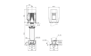 Grundfos CR95-5 A-F-A-E-HQQE Dikey Çok Kademeli Santrifüj Pompa (3x400V)