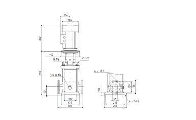 Grundfos CR15-04 A-F-A-E-HQQE Dikey Çok Kademeli Santrifüj Pompa (3x400V)