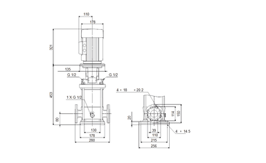 Grundfos CR10-05 A-FJ-A-E-HQQE Dikey Çok Kademeli Santrifüj Pompa (3x400V)