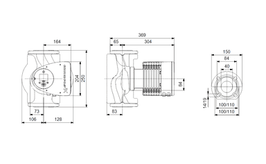 Grundfos MAGNA3 40-120 F 250 Frekans Kontrollü Sirkülasyon Pompası (1x230V)