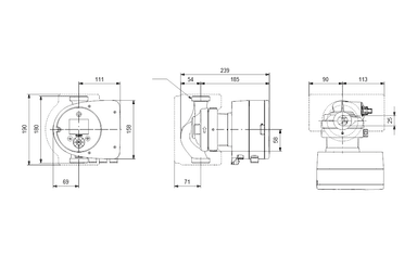 Grundfos MAGNA3 25-120 180 Frekans Kontrollü Sirkülasyon Pompası (1x230V)