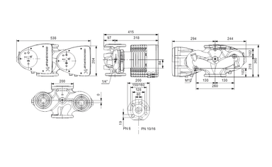 Grundfos MAGNA1 D 80-120 F 360 İkiz Frekans Kontrollü Sirkülasyon Pompası (1x230V)