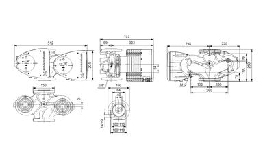 Grundfos MAGNA1 D 40-120 F 250 İkiz Frekans Kontrollü Sirkülasyon Pompası (1x230V)