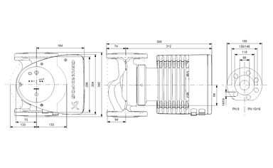 Grundfos MAGNA1 65-150 F 340 Frekans Kontrollü Sirkülasyon Pompası (1x230V)