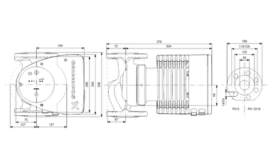 Grundfos MAGNA1 50-180 F 280 Frekans Kontrollü Sirkülasyon Pompası (1x230V)