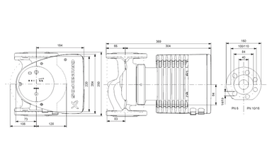 Grundfos MAGNA1 40-150 F 250 Frekans Kontrollü Sirkülasyon Pompası (1x230V)
