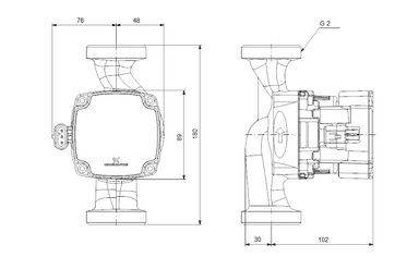 Grundfos ALPHA1 GO 32-80 180 Frekans Kontrollü Sirkülasyon Pompası (1x220-240V)