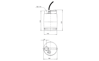 Grundfos UNILIFT KP350-M-3 Paslanmaz Drenaj Dalgıç Pompası (3x380-400V)