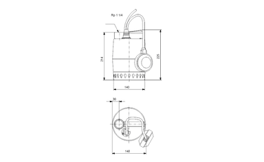 Grundfos UNILIFT KP150-A-1 Paslanmaz Drenaj Dalgıç Pompası (1x220-230V)