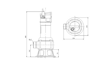 Grundfos UNILIFT AP50B.50.11.3V Paslanmaz Atık Su Dalgıç Pompası (3x400V, fişsiz)